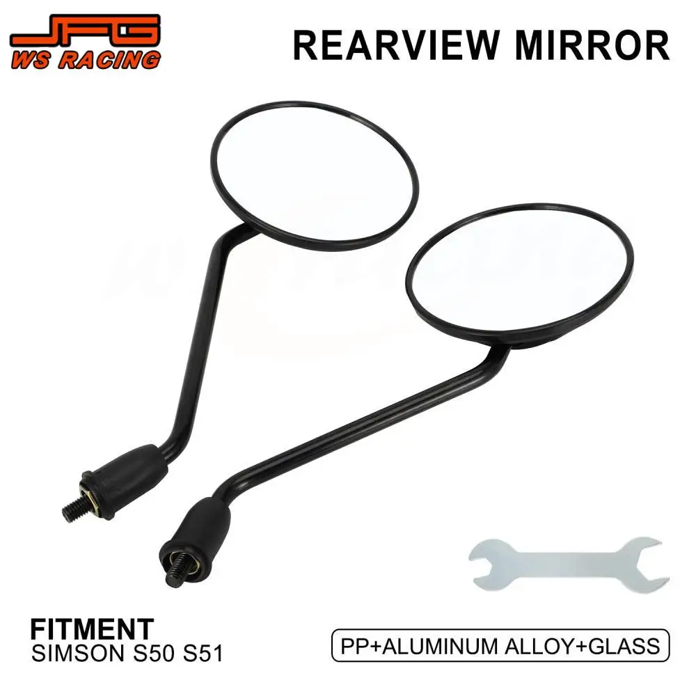 

Rear View Mirror Motorcycle Accessories Rearview Mirrors For SMISON S50 S51 Dirt Pit Bike Motocross Aluminum And Glass Parts