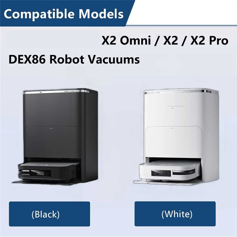A01V-For Ecovacs X2 Omni / X2 Pro / X2 مرفق غطاء فرشاة الجانب الرئيسي فلتر Hepa ممسحة الملابس كيس لجميع الغبار ملحق