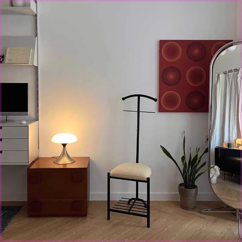 

Minimalism Modern Coat Rack Bedroom Vertical Clothes Stand Floor Hanging Clothes Rack Multifunctional Fitting Room Shoe Bench