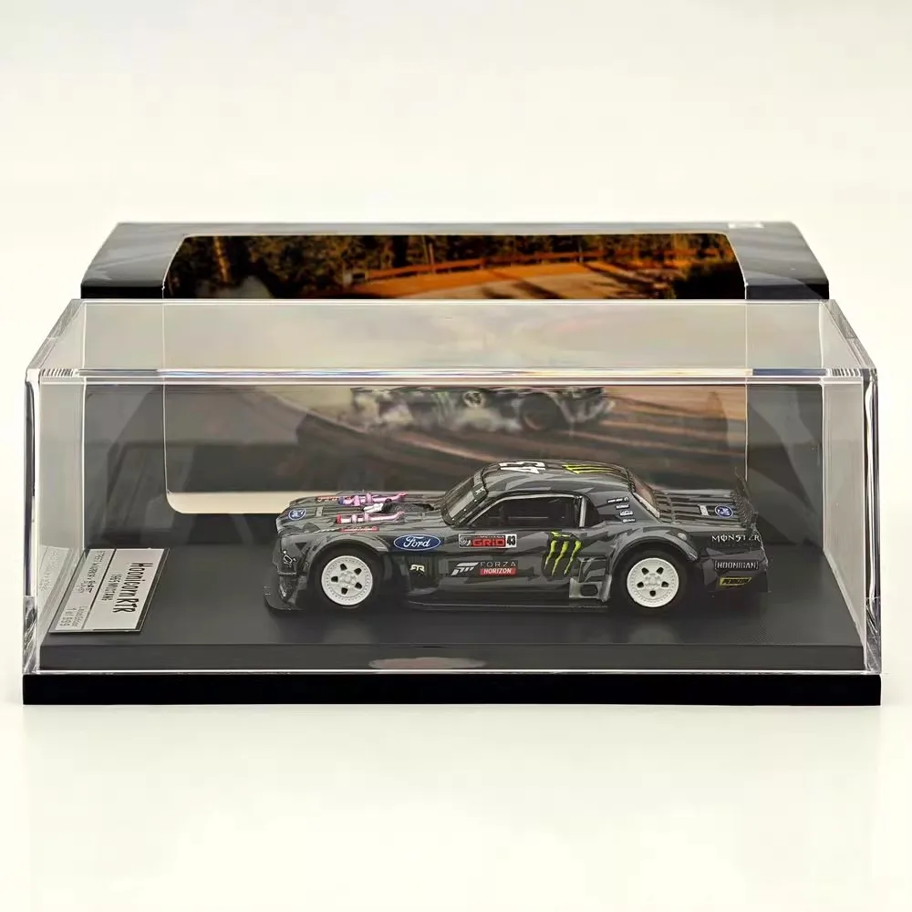 Diecast 1:64 Scale SW Ford Mustang 1965 Hoonicorn RTR V3 Kama Z Trailer Alloy Car Model view 4