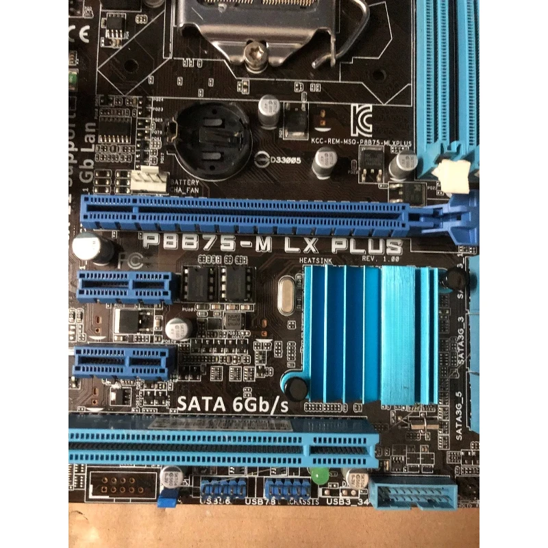 Used mATX Motherboard for ASUS P8B75-M LX PLUS LGA1155 B75 DDR3 VGA DVI USB3.0 Anti-surge Protection Office PC Nice Condition