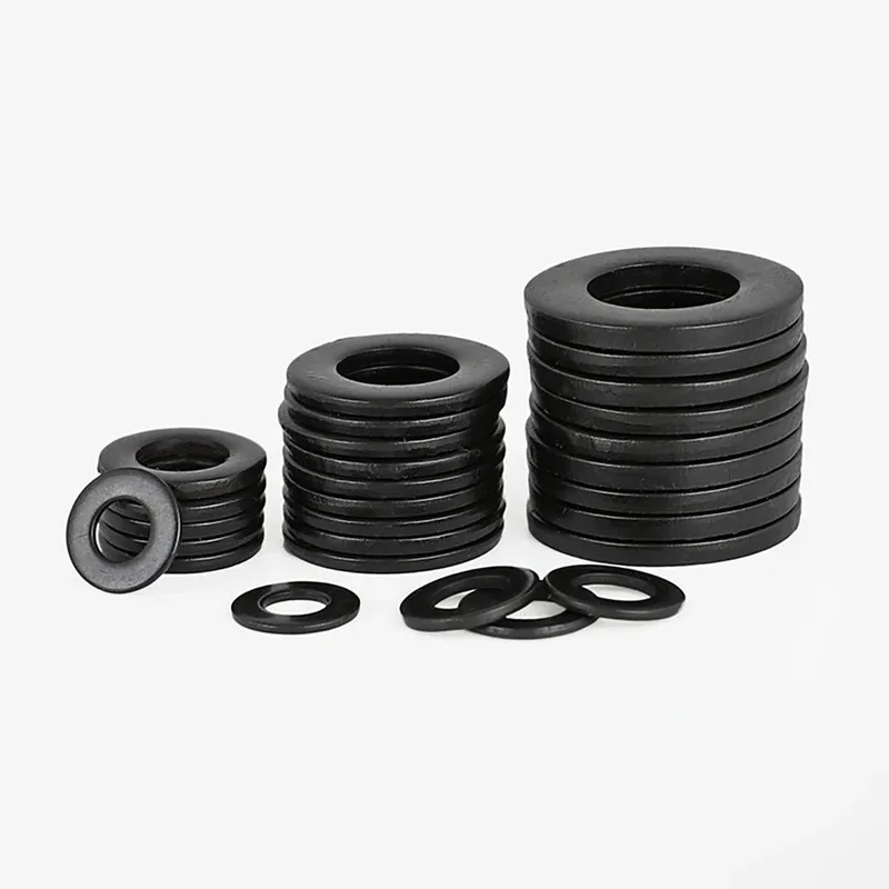 Corrosion Resistant Black 304 Stainless Steel Thin Flat Washer Precision Made for Electronics and Instruments