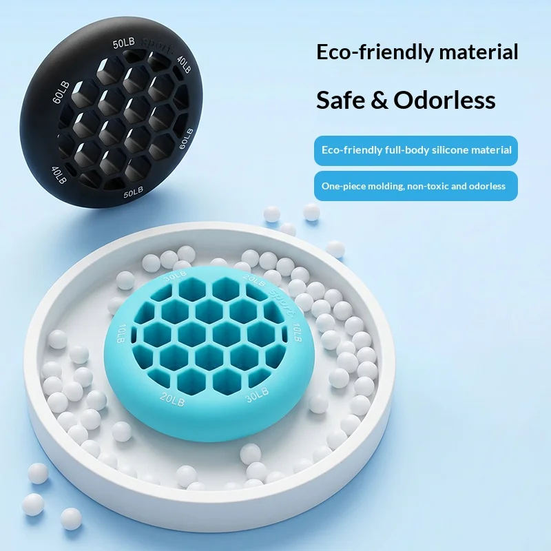 Honeycomb Silicone Hand Grip Strengthener With Lanyard Portable Finger Exerciser Hand Rehabilitation Training Gripping Ring