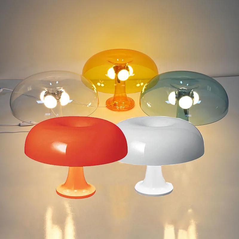 

Italy Designer Led Mushroom Table Lamp for Hotel Bedroom Bedside Living Room Decoration Lighting Modern Minimalist Desk Lights