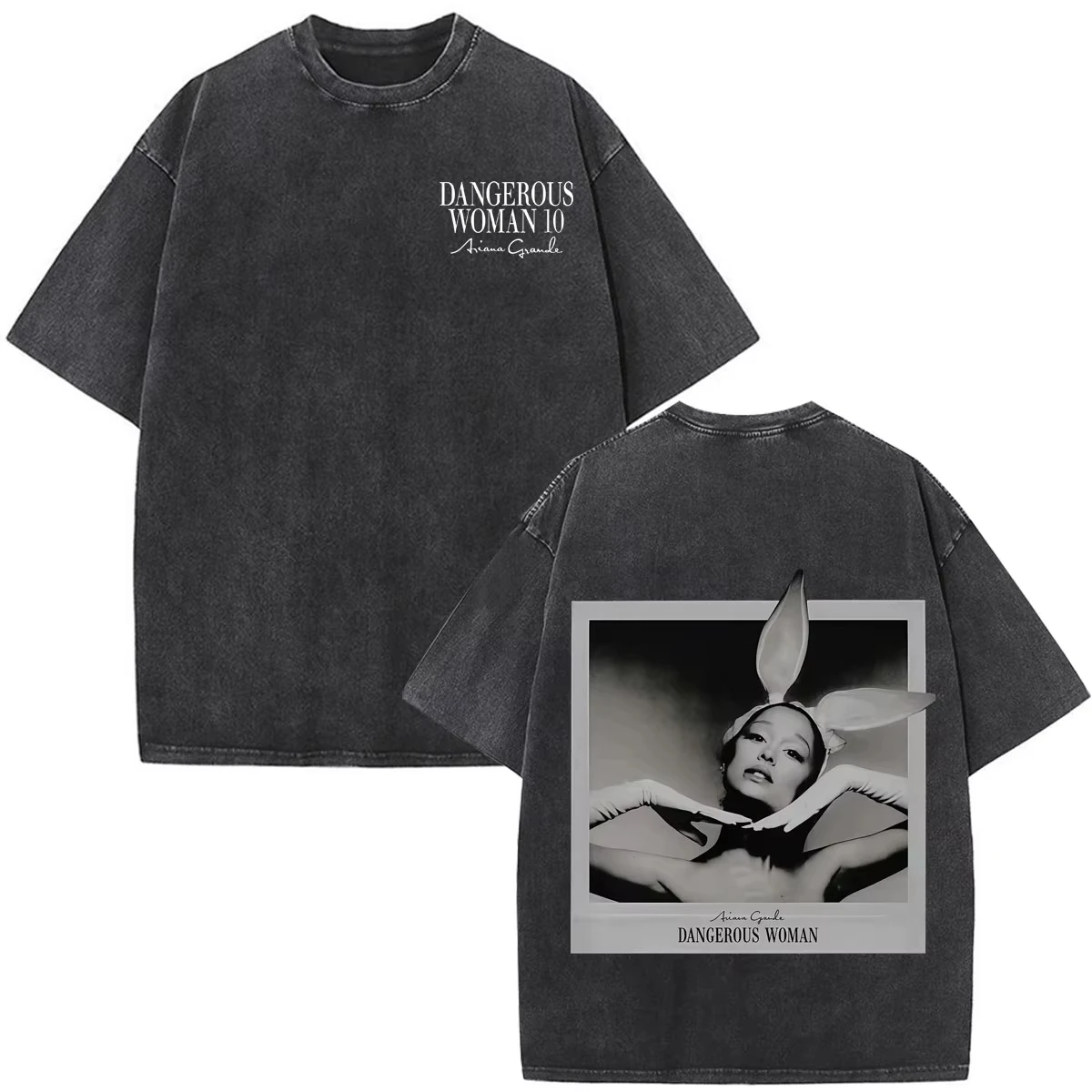 Camiseta Vintage Lavada con la Portada del Álbum de la Cantante Ariana Grande 2026, Camiseta de Moda para Hombre y Mujer, Ropa Casual de Manga Corta