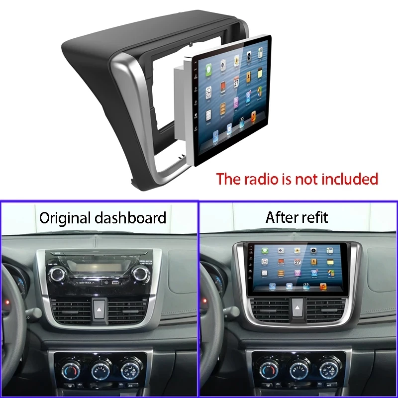 

10.1 inch big screen Android Car radio Frame Adapter For Toyota yaris Vios 2017 2018 2019 2020 car Radio Audio Dash Panel Fascia