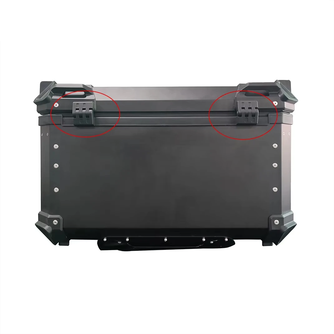 La caja de aluminio de aleación de aluminio se puede incrustar con tornillos de cobre, bisagras de nailon, bisagras para maletero de vehículo eléctrico de motocicleta