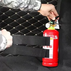 1set Car Fire Extinguisher Strap Auto Interior Storage Elastic Fixing Belt Tapes for Trunk Fire Extinguisher Cargo Lashing