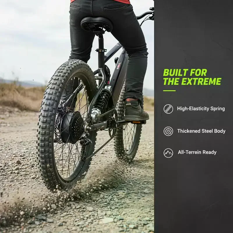 2pcs Spring Shock Absorber Universal Electric Bicycle: Refitting E-Bike Motorcycle Simple Version Rear Shock