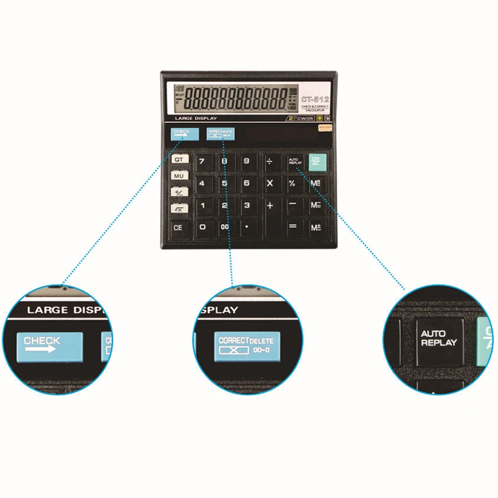 

Calculator for Accountants Financial Accounting Business Jumbo Large Black Tabletop