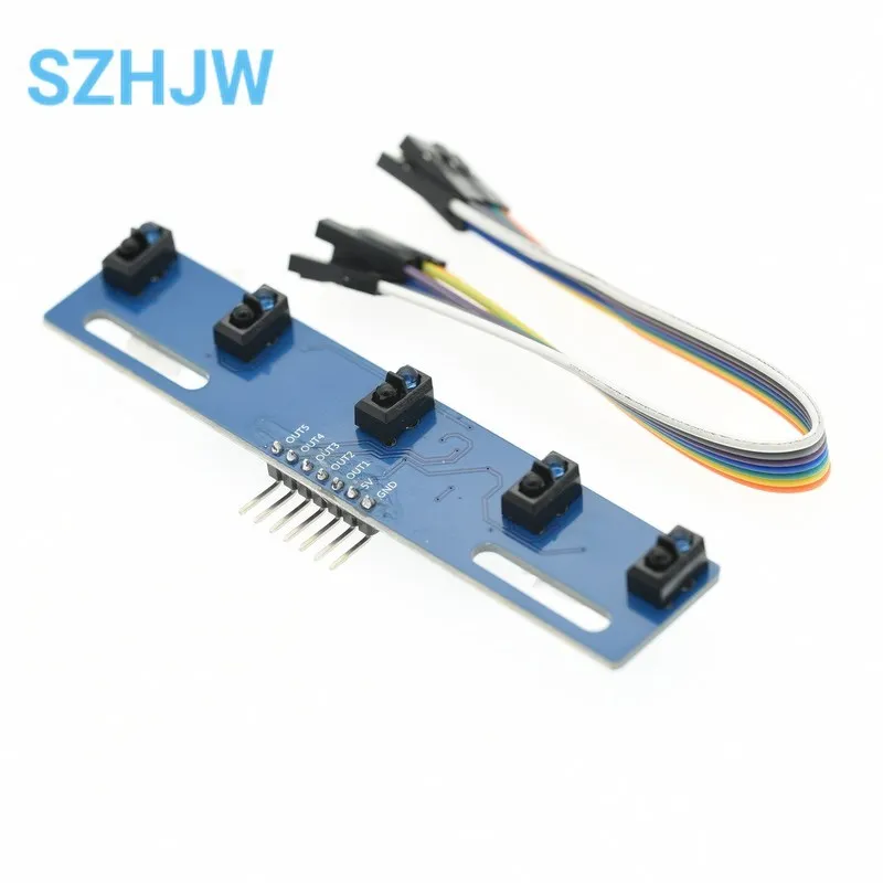 5-Way Black and White Line Identification Sensor Module Tracking Intelligent Car Infrared Sensor TCRT5000