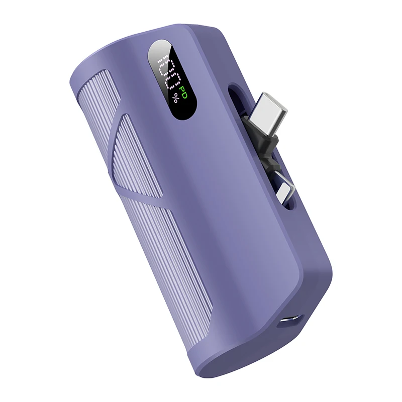 Kapsel-Powerbank 5000mAh Mini Powerbank Externer Akku Schnellladegerät Powerbank für iPhone 16 15 Samsung Xiaomi Ersatzakku