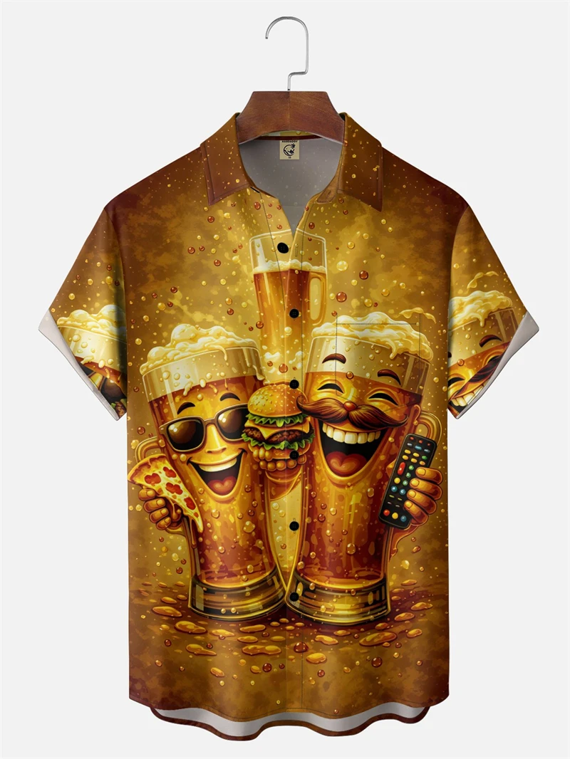 

Funny Hawaiian Shirt For Men Women Cartoon Flamingos Parrots Cartoon Animal 3D Printed 2026 New Summer Short Sleeves Shirts Tops