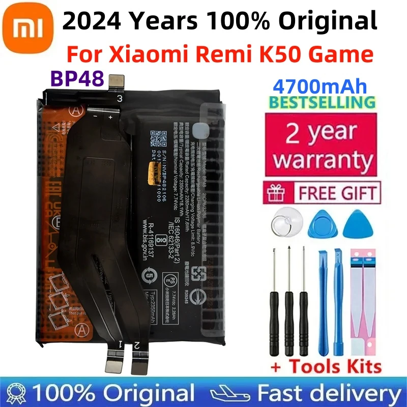 2024 lata 100% oryginalna bateria BP48 4700 mAh do Xiaomi Remi K50 baterie zamienne do telefonu do gier szybka wysyłka