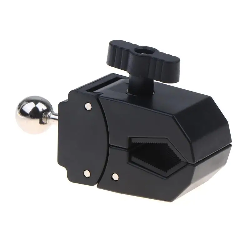 Heavy‑Duty Universal Mounting Clamp with 17.4mm Ball Head Camera Phone Monitor Light Mount Accessory