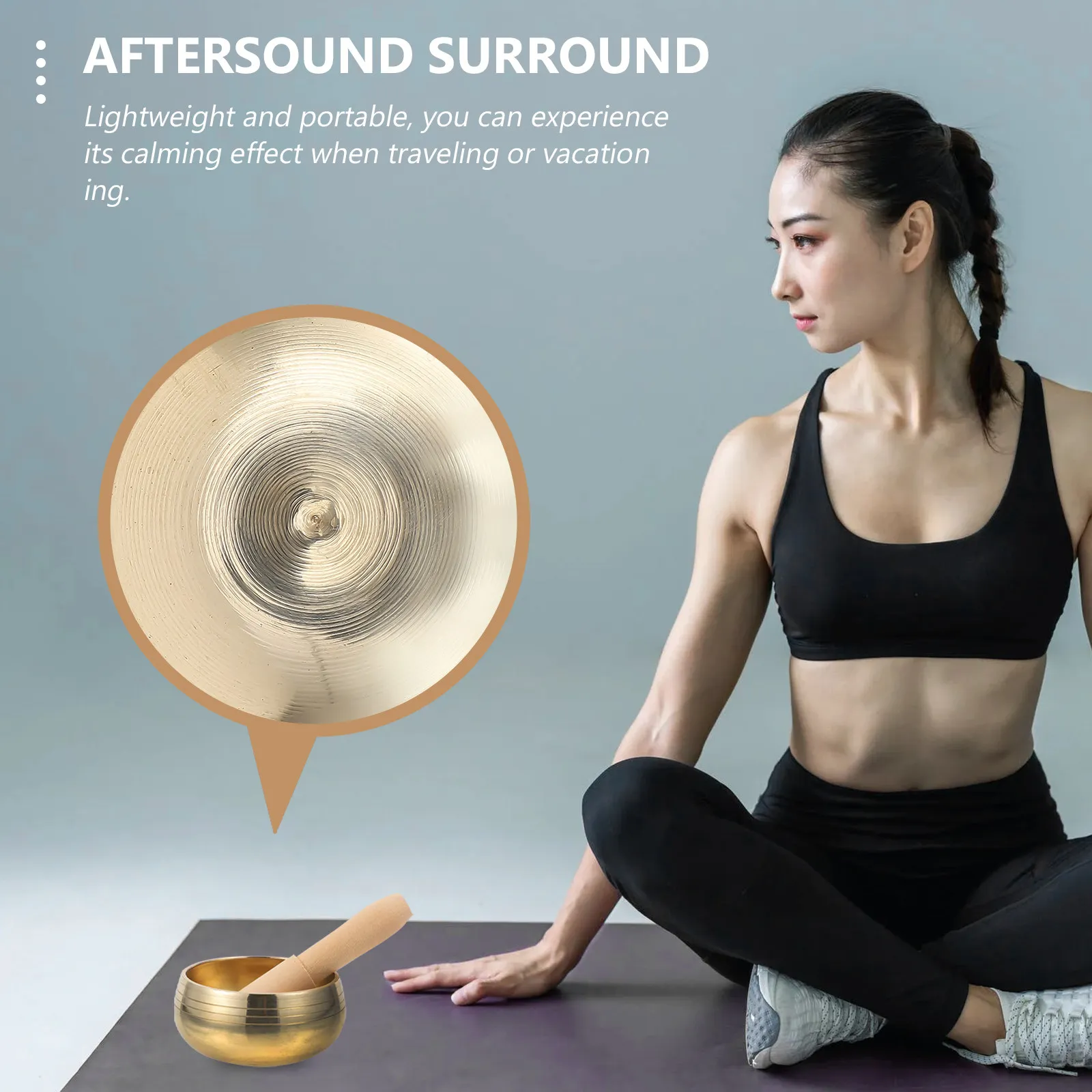

1Set Ancient Style Tibetan Singing Bowl Set for Meditation Yoga Sound Healing Lightweight Portable Calming Deep Tone Bowl with