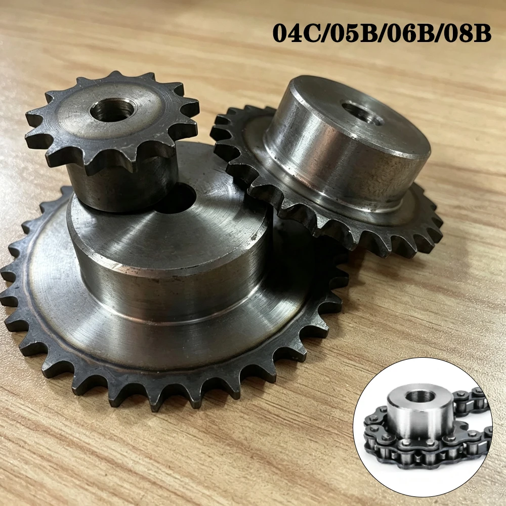 10-25T 45#Steel Table Top Sprocket 04C 05B 06B 08B Roller Chain Gear Hardened Drive Wheel for Automated Conveyor Sorting Machine