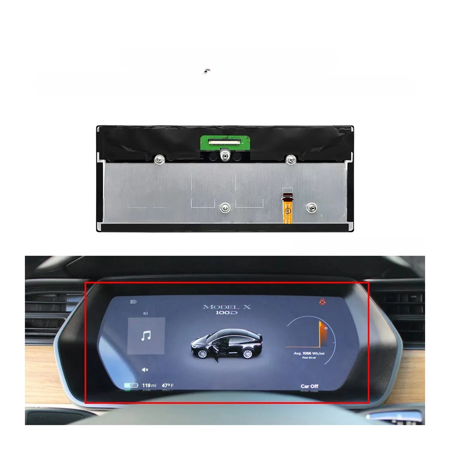 

1pc 12.3inch Display Digital Instrument Cluster for Tesla Model S, S2, X GEN 2 LA123WF1(SL)(01) Car Internal Electronic Part