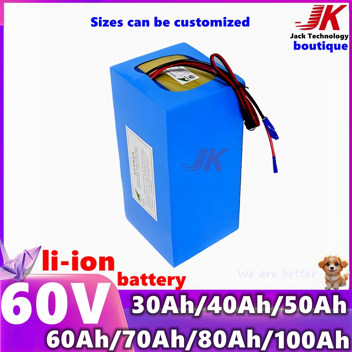 60v 80ah 40Ah 17S 62.9V100Ah li-ion battery BMS 30Ah 50Ah 60Ah lithium for 3000w scooter bicycle motorcycle  scooterEV,AGVcar
