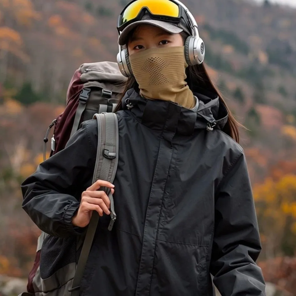 Outdoor Dünne Warme Reitmaske Atmungsaktive Netz-Gesichtsmaske Einfarbige Komfortable Fahrrad-Gesichtsmaske – Detail 11