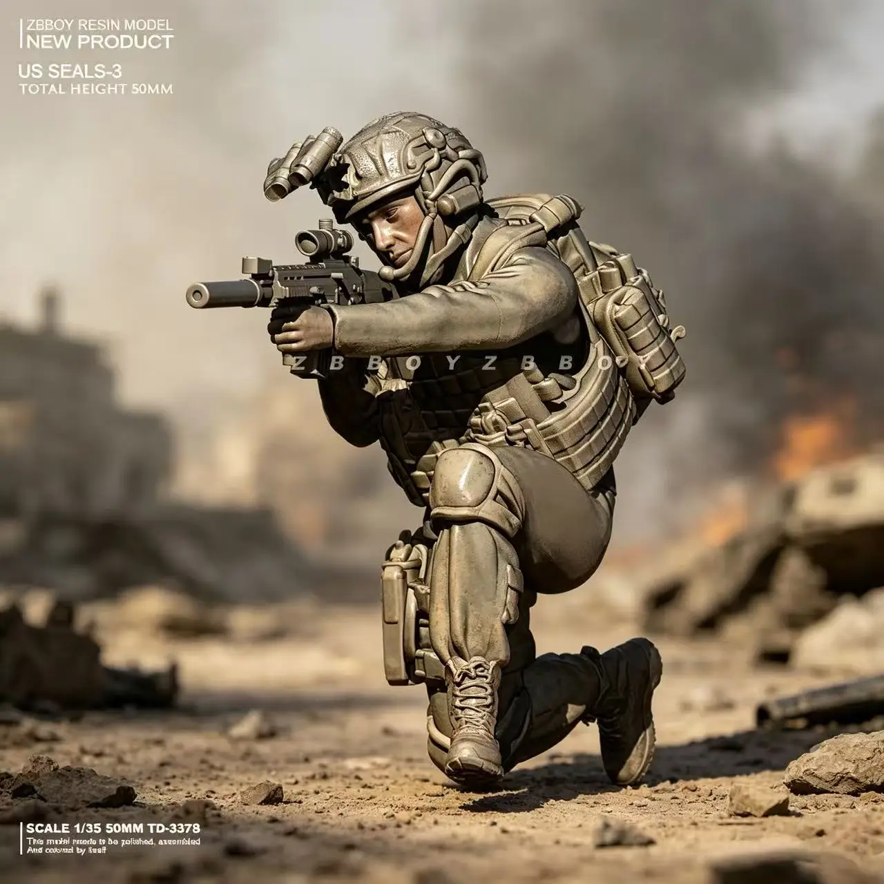 

Наборы моделей солдат из смолы в масштабе 1/35, бесцветные, для самостоятельной сборки, TD-3378