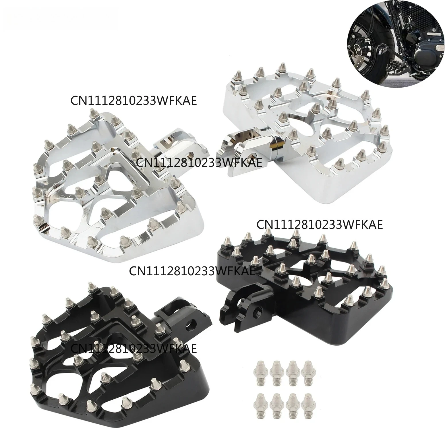 Softail Foot Pegs 2018-2023 MX Floorboards Footrests For Harley Softail Low Rider Fat Boy Street Bob Sport Glide Breakout Slim