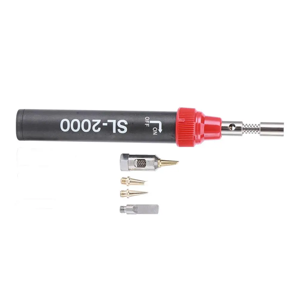 5-in-1 Butane Soldering Iron Kit with Multiple Tips - Pneumatic Gas Valve Fittings SL-2000K