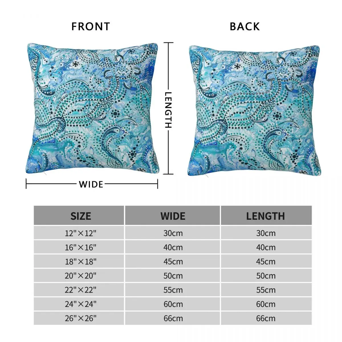 Dive Into The Ocean Like Lovers Do Square Pillowcase Polyester Linen Velvet Creative Zip Decor Pillow Case Car Cushion Cover