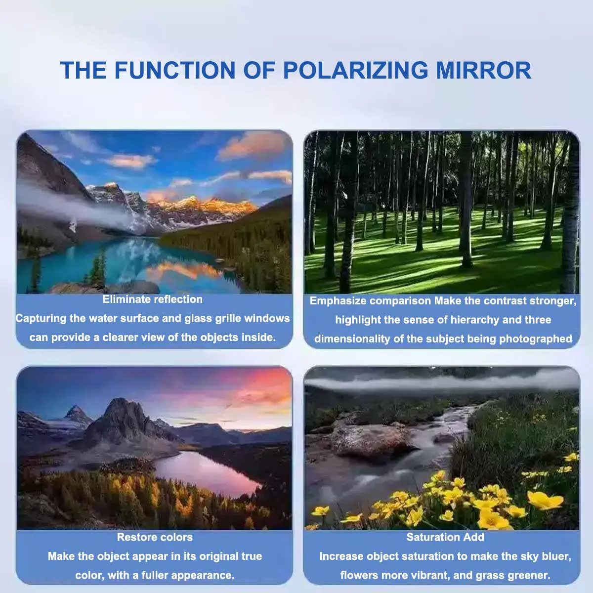 Mobile Phone Specific CPL Polarizing Lens Filter with Clip High-Definition Anti-Reflective Camera Lens for Photography