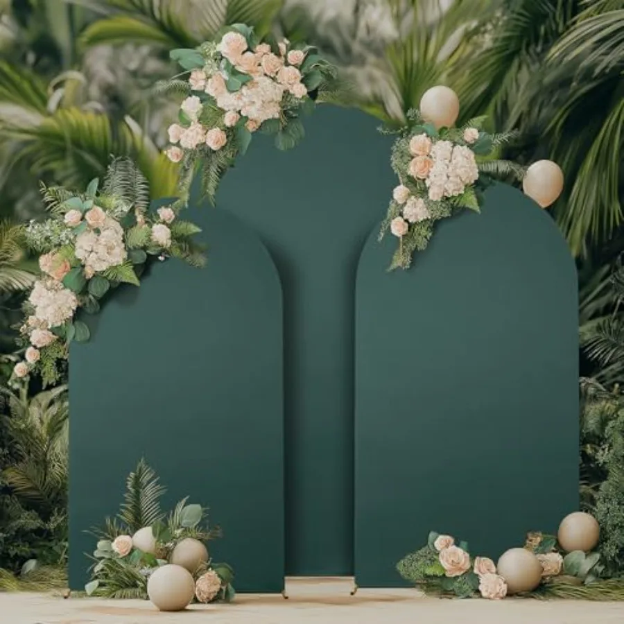 

Охотничий фон с зеленой аркой, набор из 3 6 футов, 6,6 футов, 7,2 фута, эластичный спандекс, приталенный чехол для круглого верха, подставки для чиары, свадьбы, дня рождения P