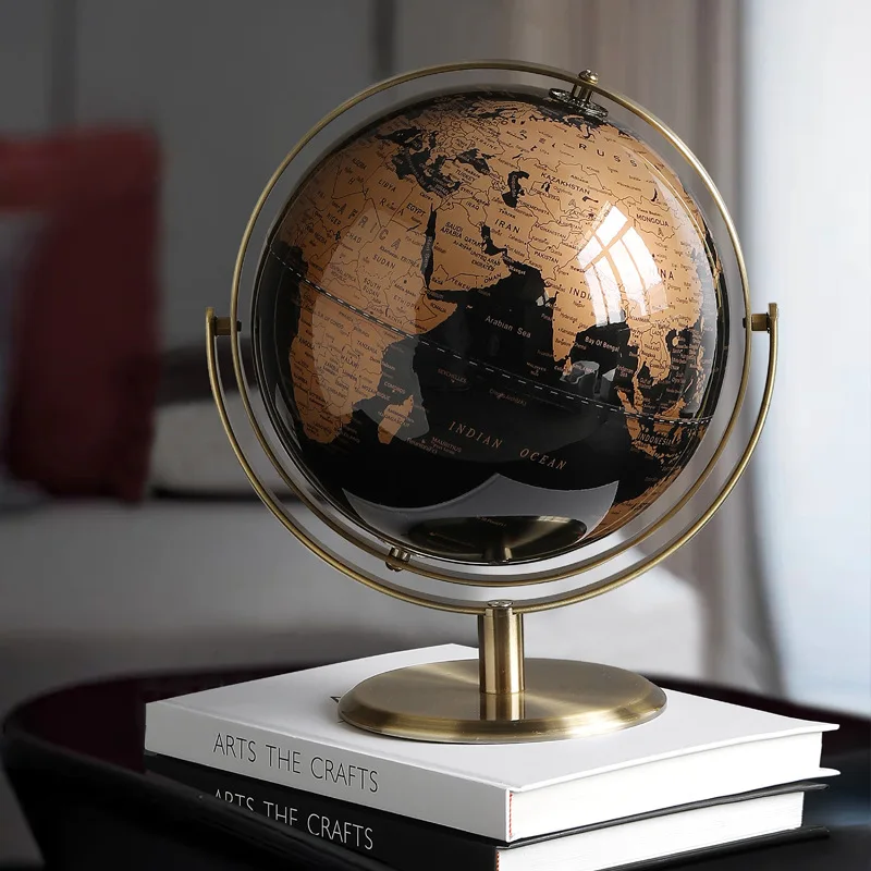 Globe decoration living room study decoration Earth Globe office high-end desktop crafts ornaments Home Decor Birthday Gifts