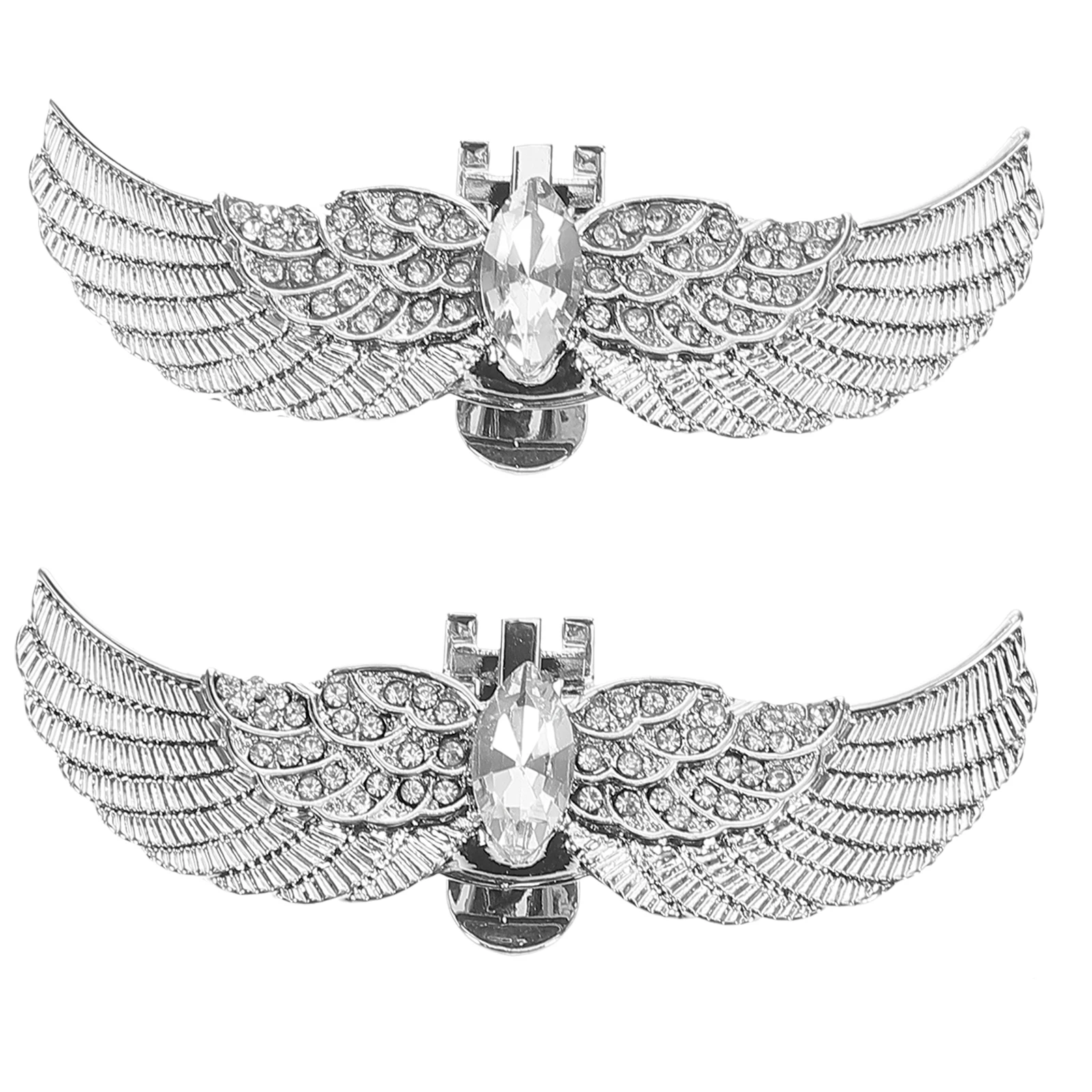 

2 pcs Shoe Clips Metal Wing Style Bridal Wedding Party Sandals Decorative Buckles Zinc Alloy Pin for Evening
