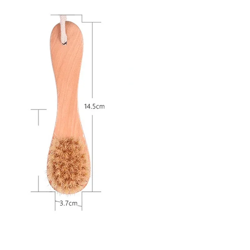 1 Stück Reinigungs gesichts bürste Holz Tierhaar Gesichts reinigung Massage Pflege Werkzeug Gesichts wasch produkt Hautpflege bürste