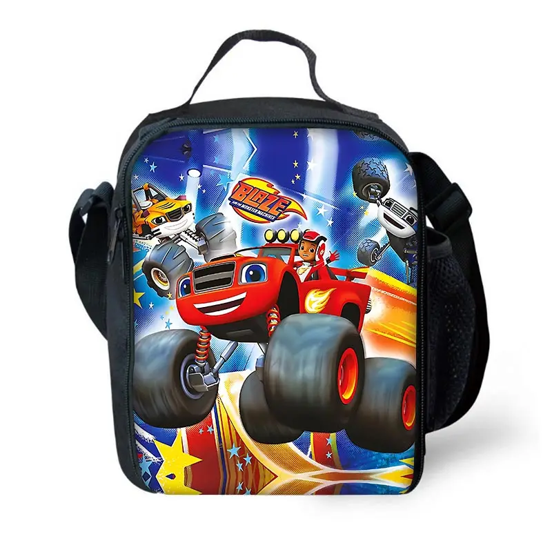 Blaze and the Monster Machines Child Large Capacity Bag for Boy Girl Student Outdoor Picnic Resuable Thermal Cooler Lunch Box