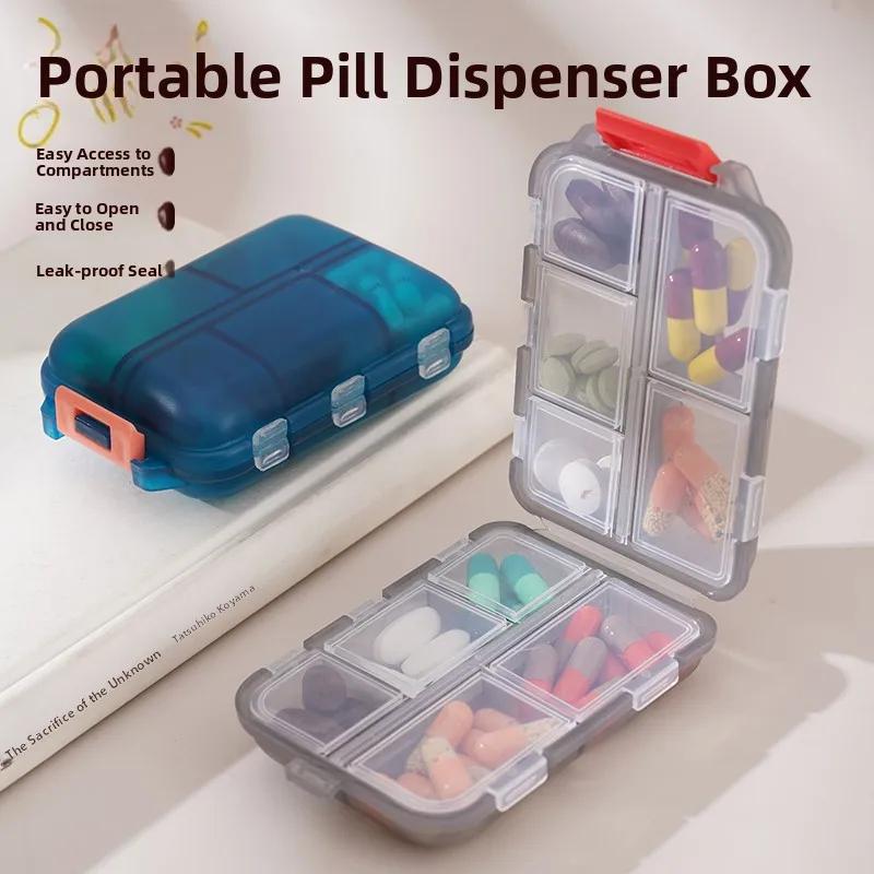 

Portable Waterproof Medicine Box Convenient Daily Use Senior Citizen Seven Day Week Storage Container ABENUOR Love Beijin