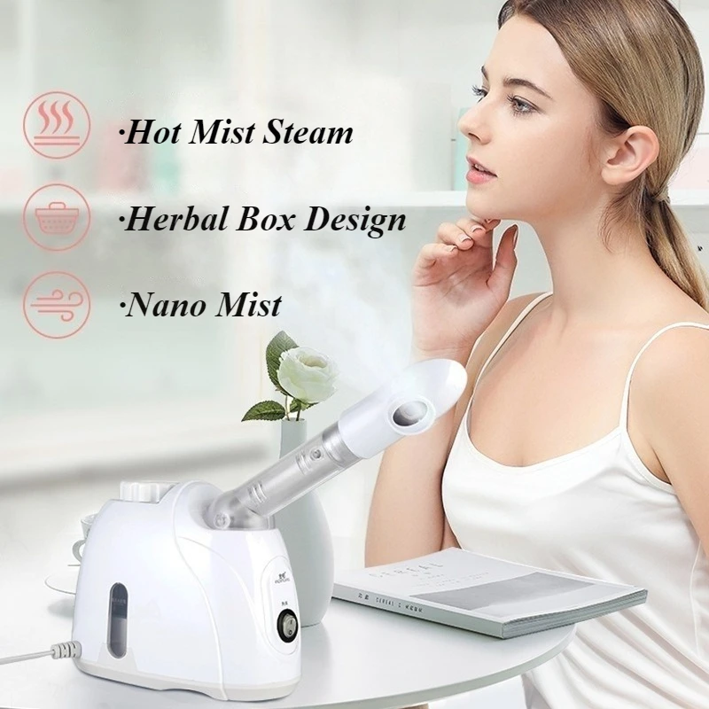 

Beauty Steam Cleaner Device Portable Home Use Facial Steamer Spa Skincare Beauty Instrument Professional Dry Herb Vaporizer