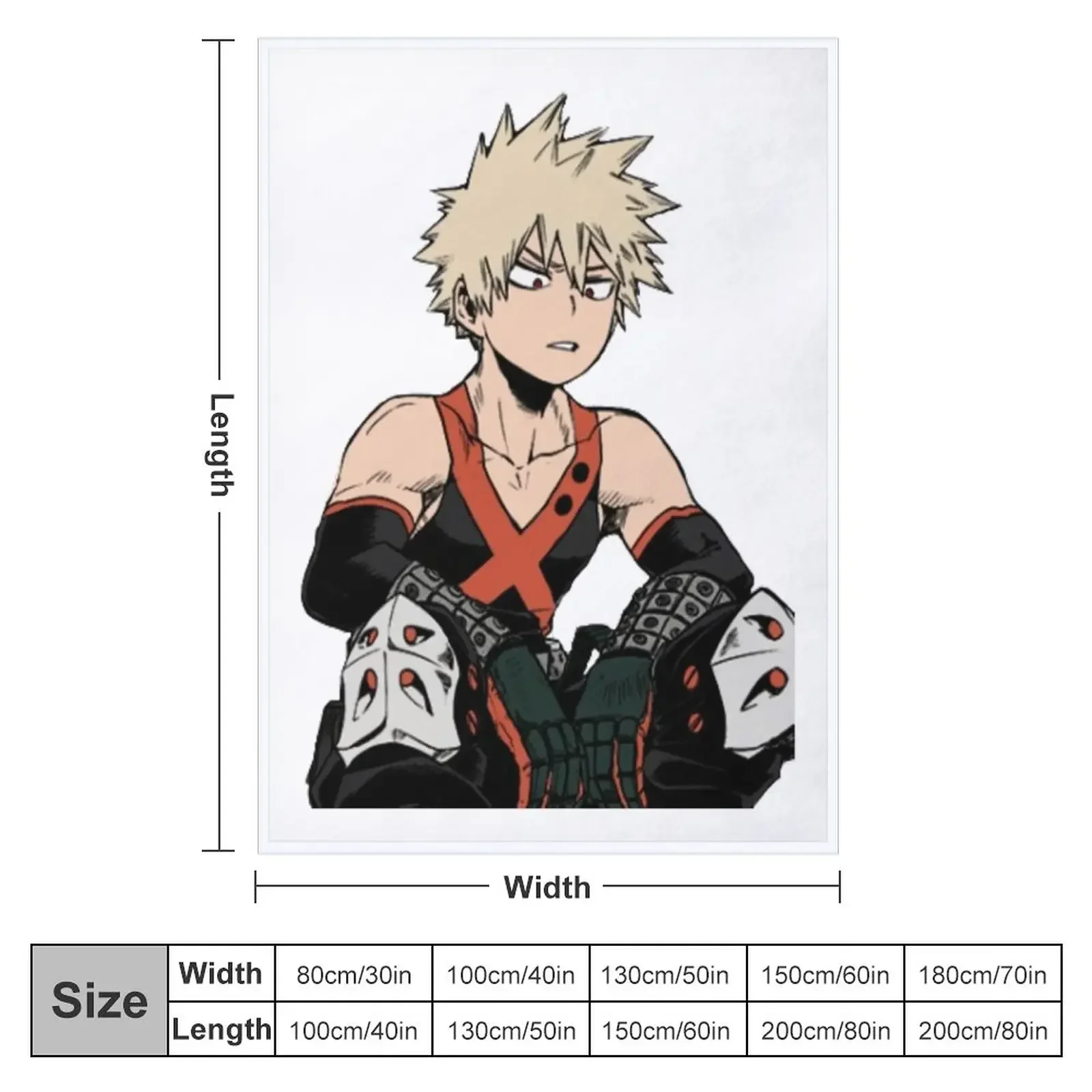 Katsuki Bakugo Throw Blanket Sleeping Bag Soft Flannels Blankets