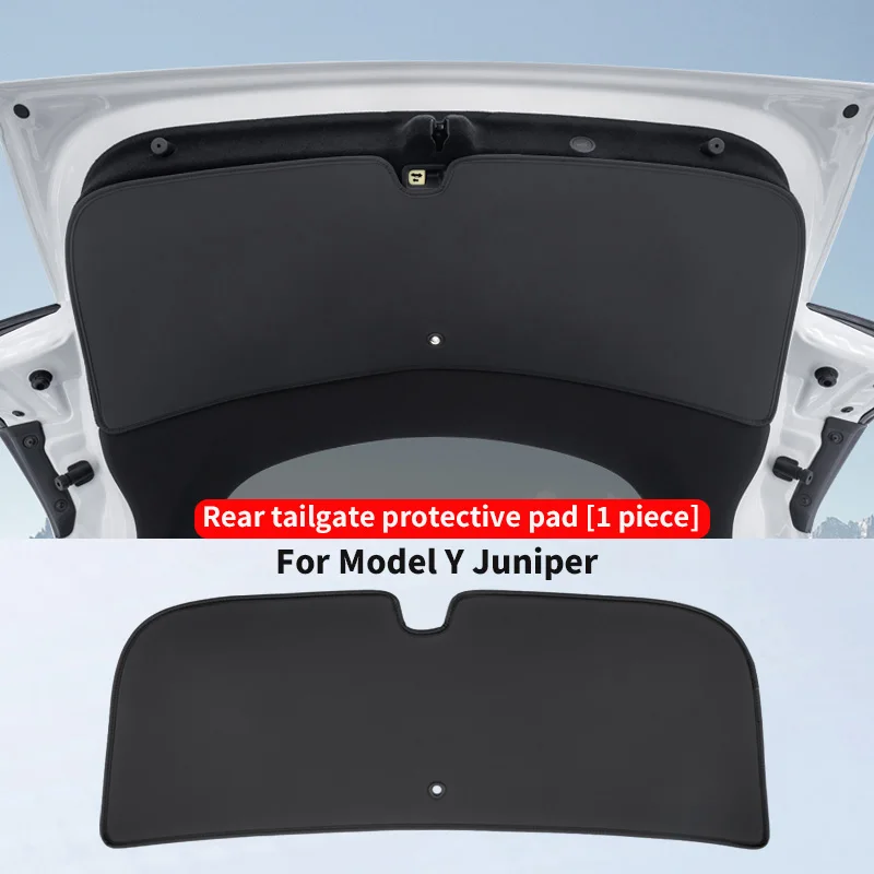 Geeignet für 25-26 Tesla 6-Sitzer Model YL/Model Y Juniper Heckklappenpolster, Kofferraumtür-Wildlederschutzpolster, Innenraumzubehör – Detail 7