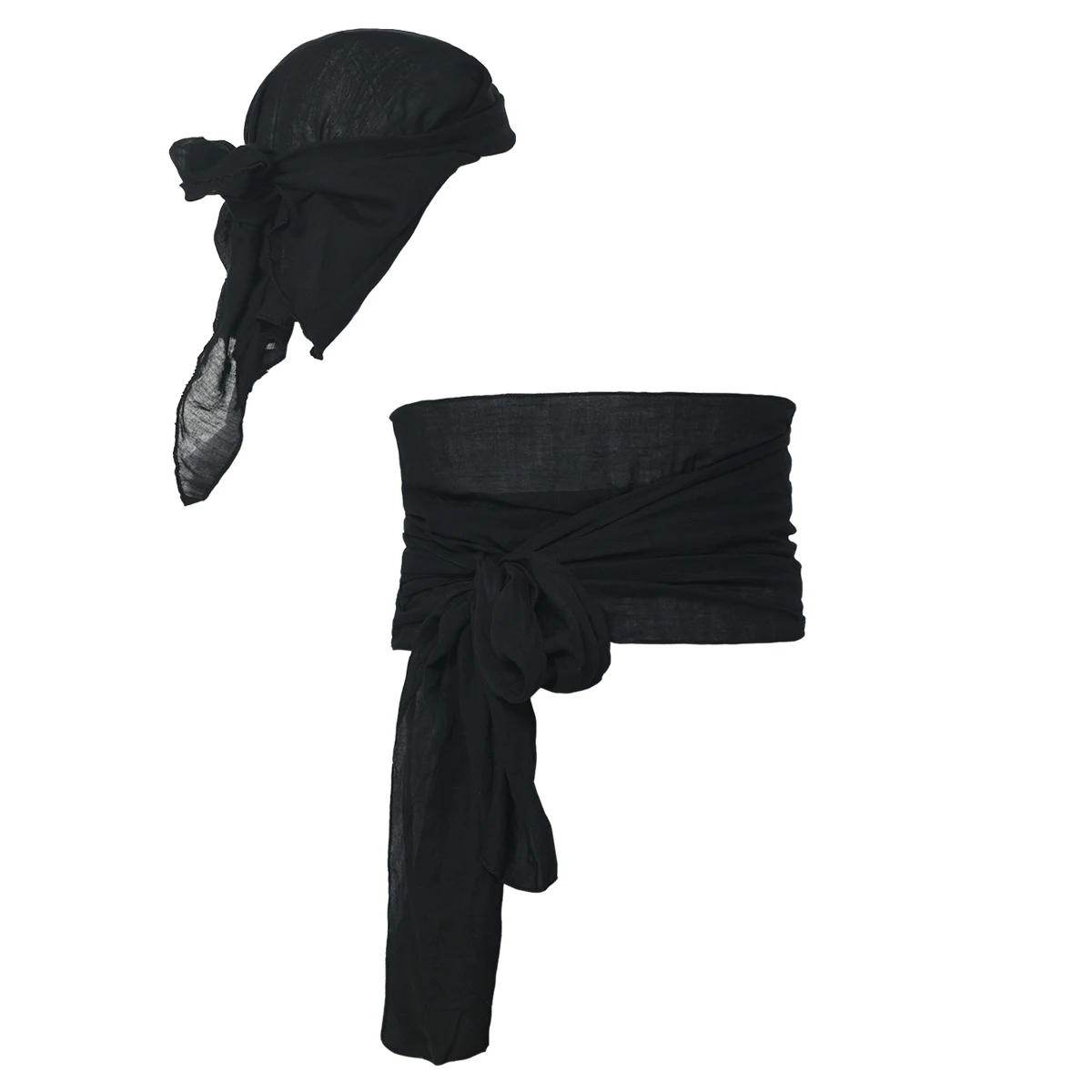 Pirate Headpiece Waistbelt Cosplay Vintage Halloween Masquerade Party Women Men Tricorn Cap Pirates Hat