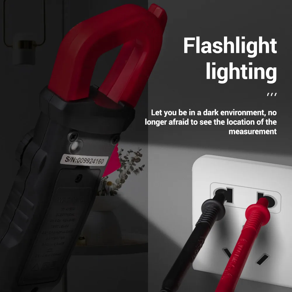 

Digital Multimeter Clamp Meter 6000 Counts True RMS Amp DC/AC Current Clamp Tester Meters Voltmeter Auto Ranging LCD Display