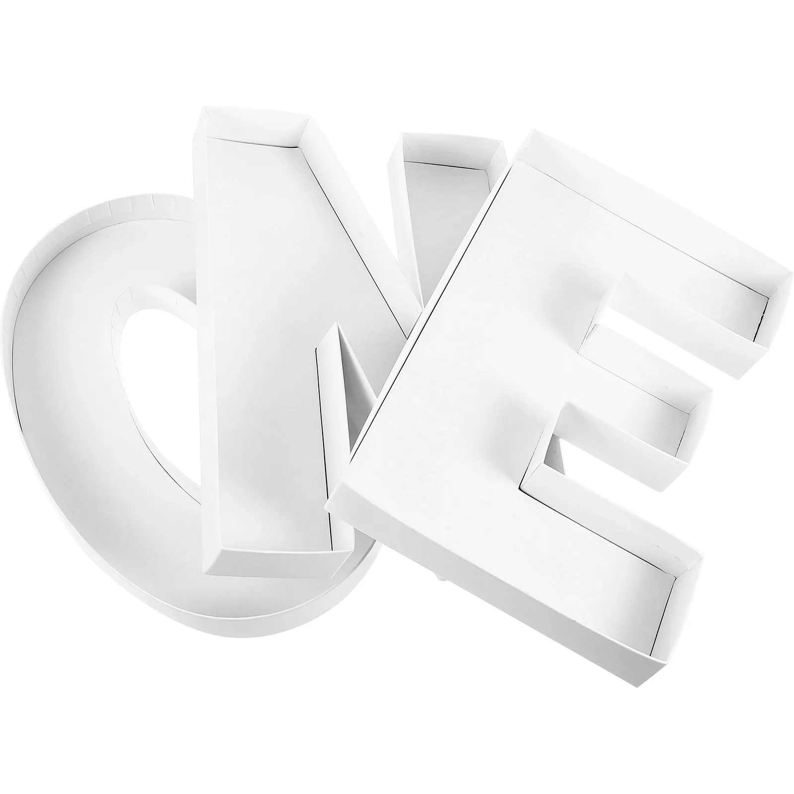 1Set Alphabet Cardboard Letter Shaped Refillable Container Snack Container For Snack Storage New Year Party Birthday