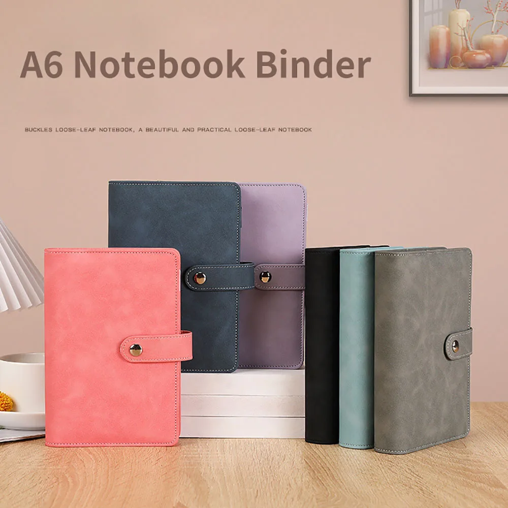 

A6 PU Leather Budget Binder Notebook Cash Envelopes System Set with Binder Pockets for Money Budget Saving Bill Organizer