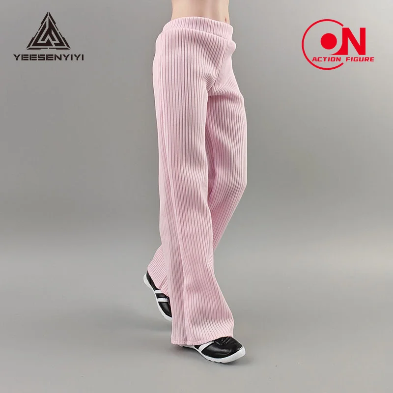 1/6 Female Thick Striped Wide Leg Pants Clothes Accessories Model Fit 12'' AT202 AT203 Soldier Action Figure Body Dolls