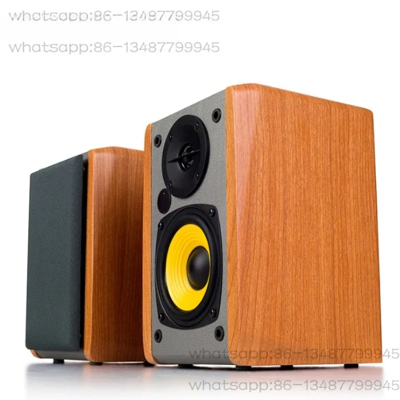 Classic 2.0 Active Wooden Multimedia Speakers, Retro Desktop Stereo Speaker Pair for Laptop PC Home Audio