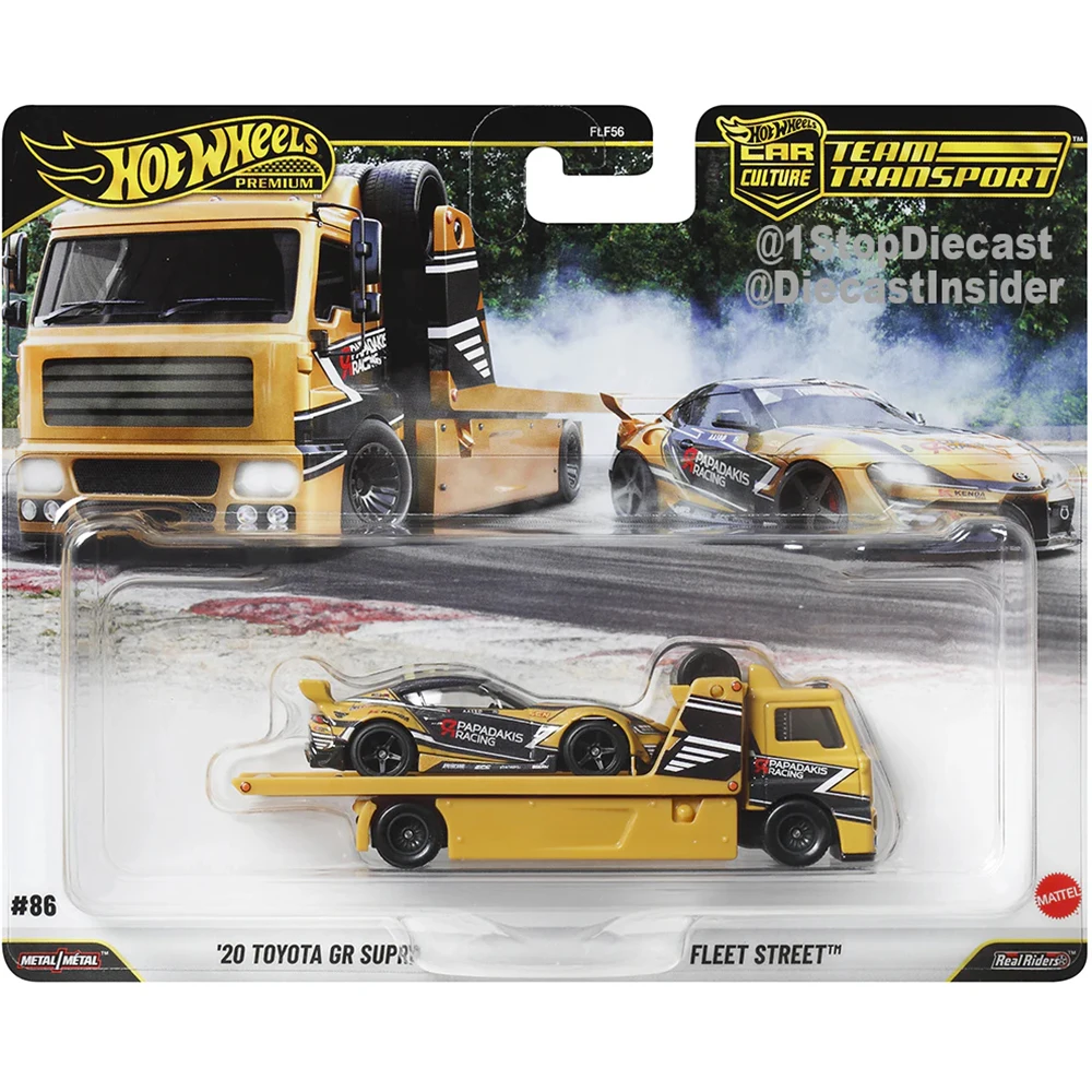 Hot Wheels Cars '20 Toyota GR Supra with Fleet Street 1/64 Metal Die-cast Model Collection Toy Vehicles FLF56