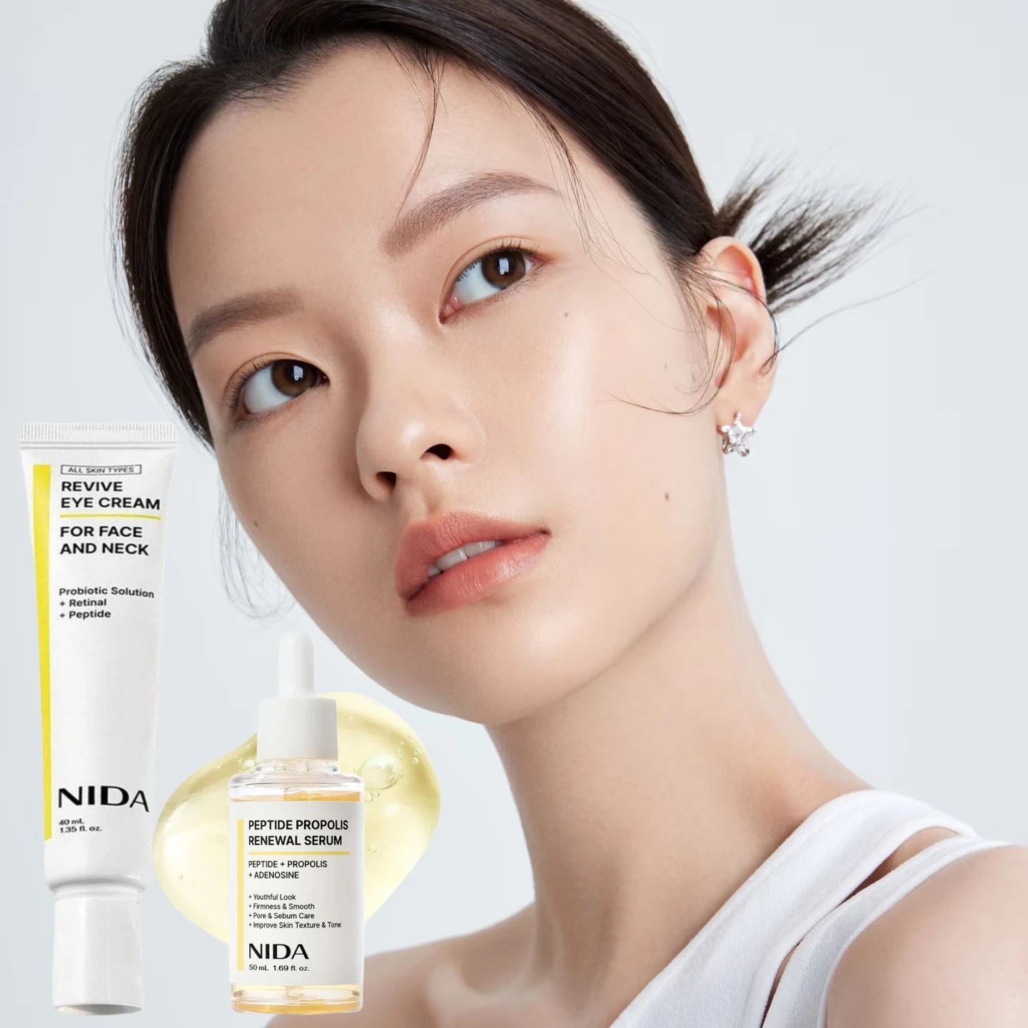 

Korean NIDA Peptide Propoli Revitalizing Serum Deep Hydration Skin Moisturizing Essence Maintain Skin Barrier Soothing Skin Care