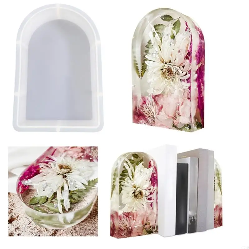 

Mirror Epoxy Resin Silicone Molds House Shaped Beautiful Crystal Ornament Epoxy Mold for Home Decor Mother's Day Gift