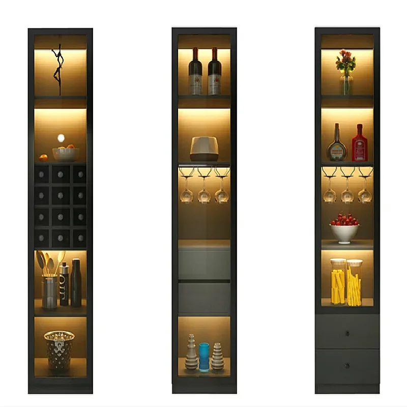 Nordic Restaurant Modern Light Luxury Dining Side Cabinet Display Glass Wine Cabinet