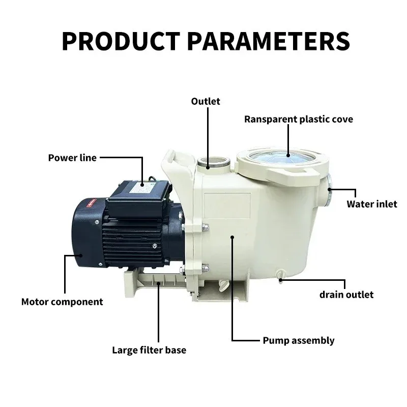 Swimming Pool Sand Filter Powerful 2HP Plastic Water Circulation  Electric Pump Hot sales