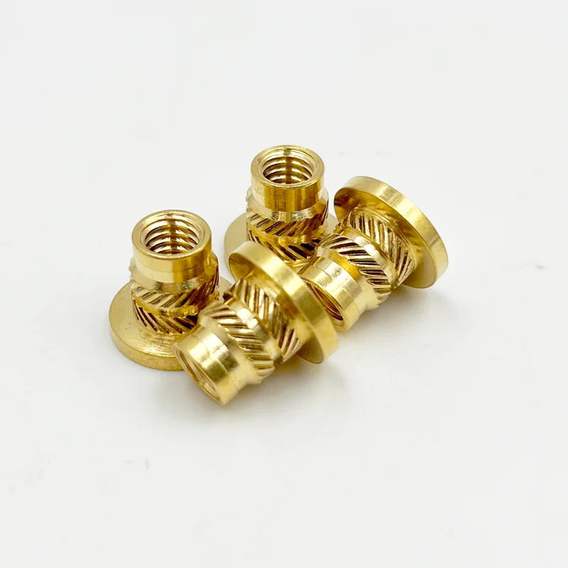 Insert Nut M2 M3 M4 M5 M6 M8 Brass Hot Melt Knurled Flange Copper Nut Thread Heat Molding Injection Embedment T-type Nut Printer